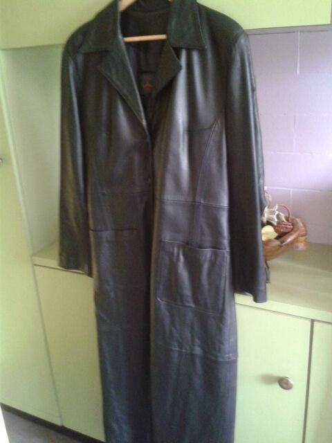 Manteau long en cuir noir neuf taille 4 ArcAngel 90 Dijon (21)