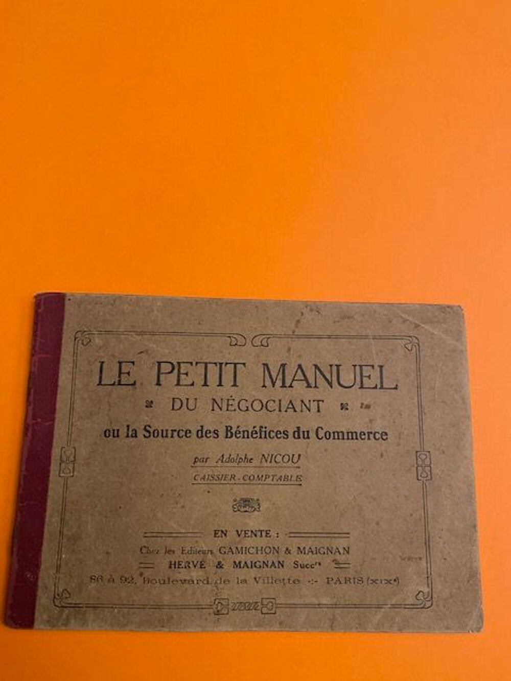 Le petit manuel du n&eacute;gociant 