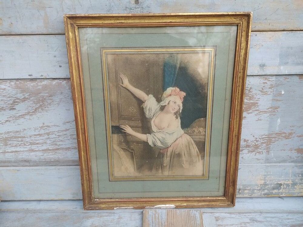 Gravure &Eacute;rotique Alexandre Chaponnier L'Amant XIXe 