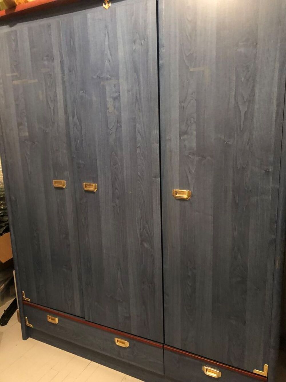 Chambre enfant compl&egrave;te de couleur bleue et bois 
Mobilier enfants