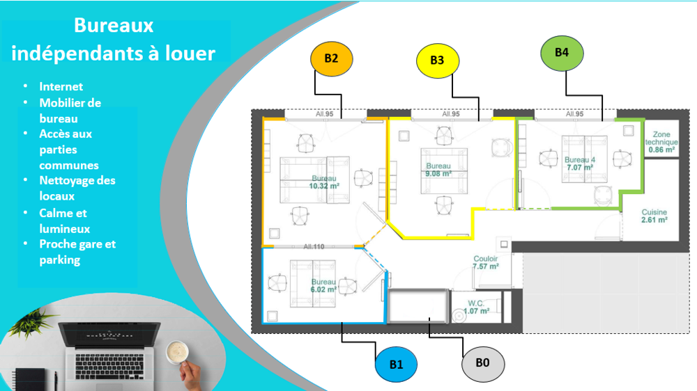 Location Autre Coworking - bureaux B2 10m² à St-Leu-la-Forêt Saint-leu-la-forêt