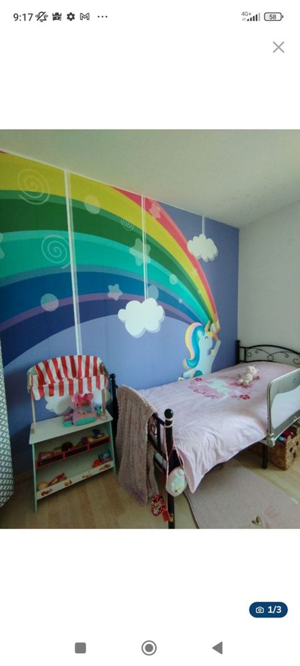 Papier peint panoramique licorne Dcoration