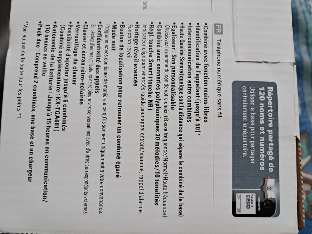 T&eacute;l&eacute;phones num&eacute;riques sans fil Panasonic Téléphones et tablettes