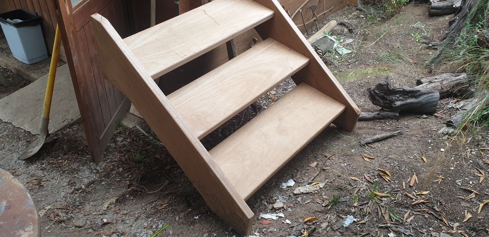 escalier bois massif Jardin