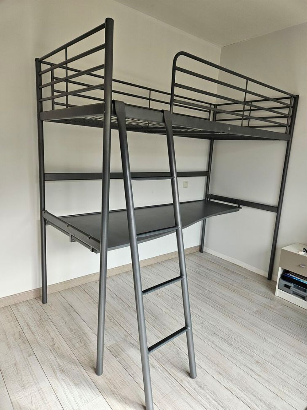 Lit mezzanine avec sommier et bureau Meubles