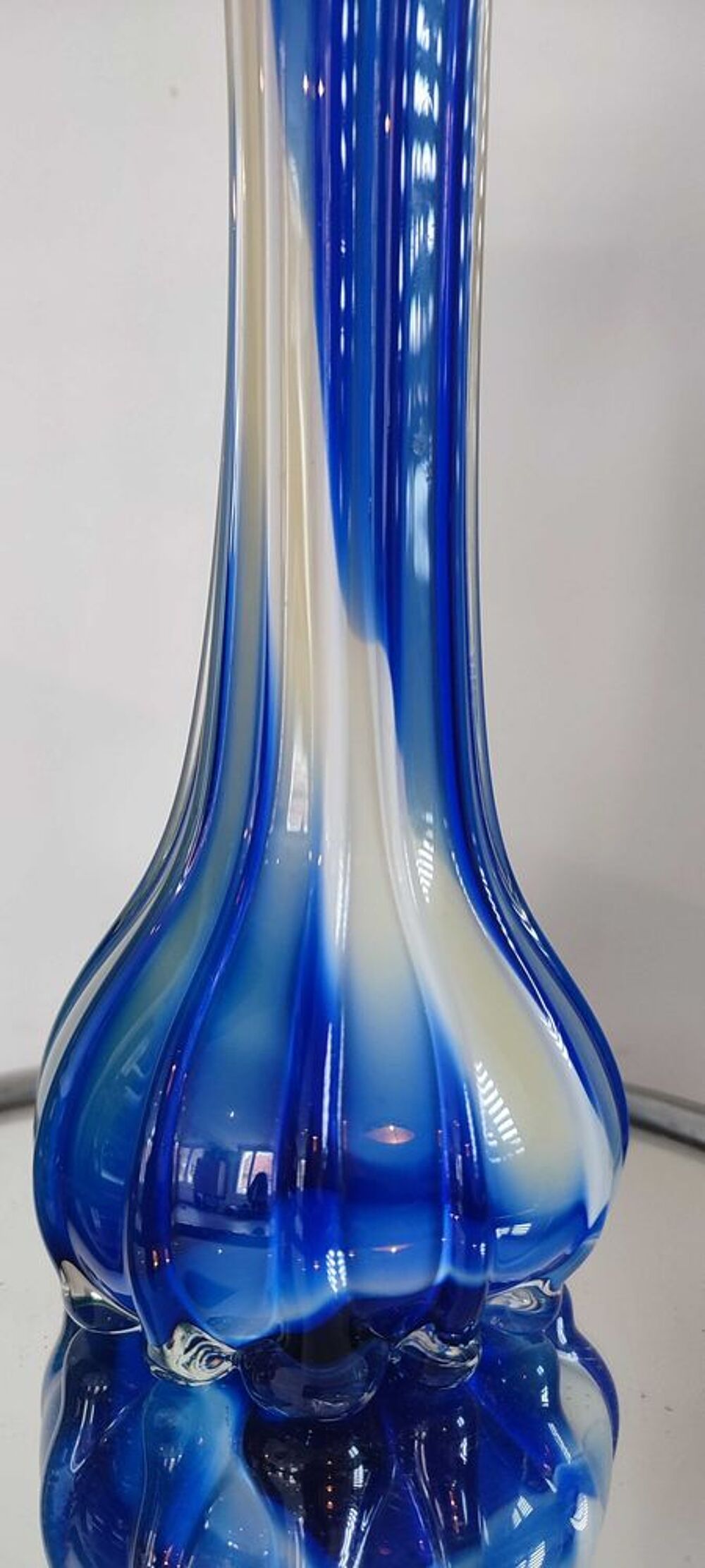 Vase en verre souffl&eacute; Murano Calla Lily ann&eacute;es 60-70 