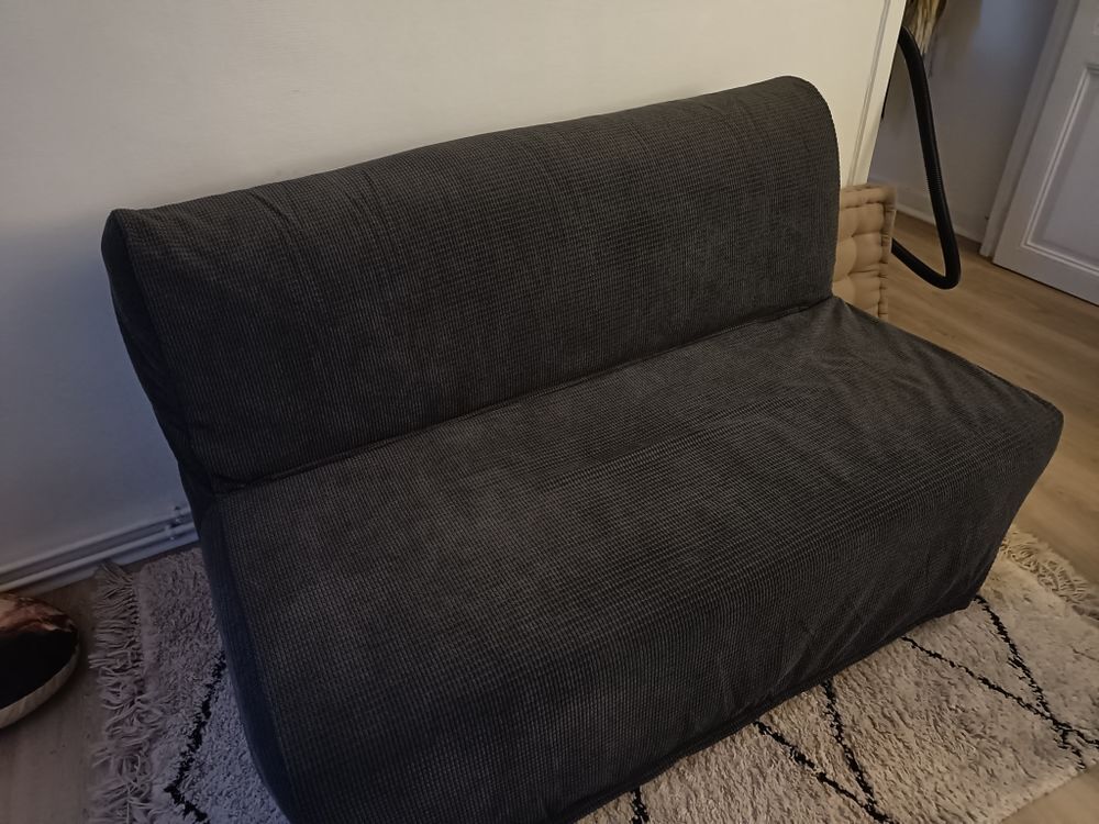 canap&eacute; Ikea gris souris convertible deux places Meubles