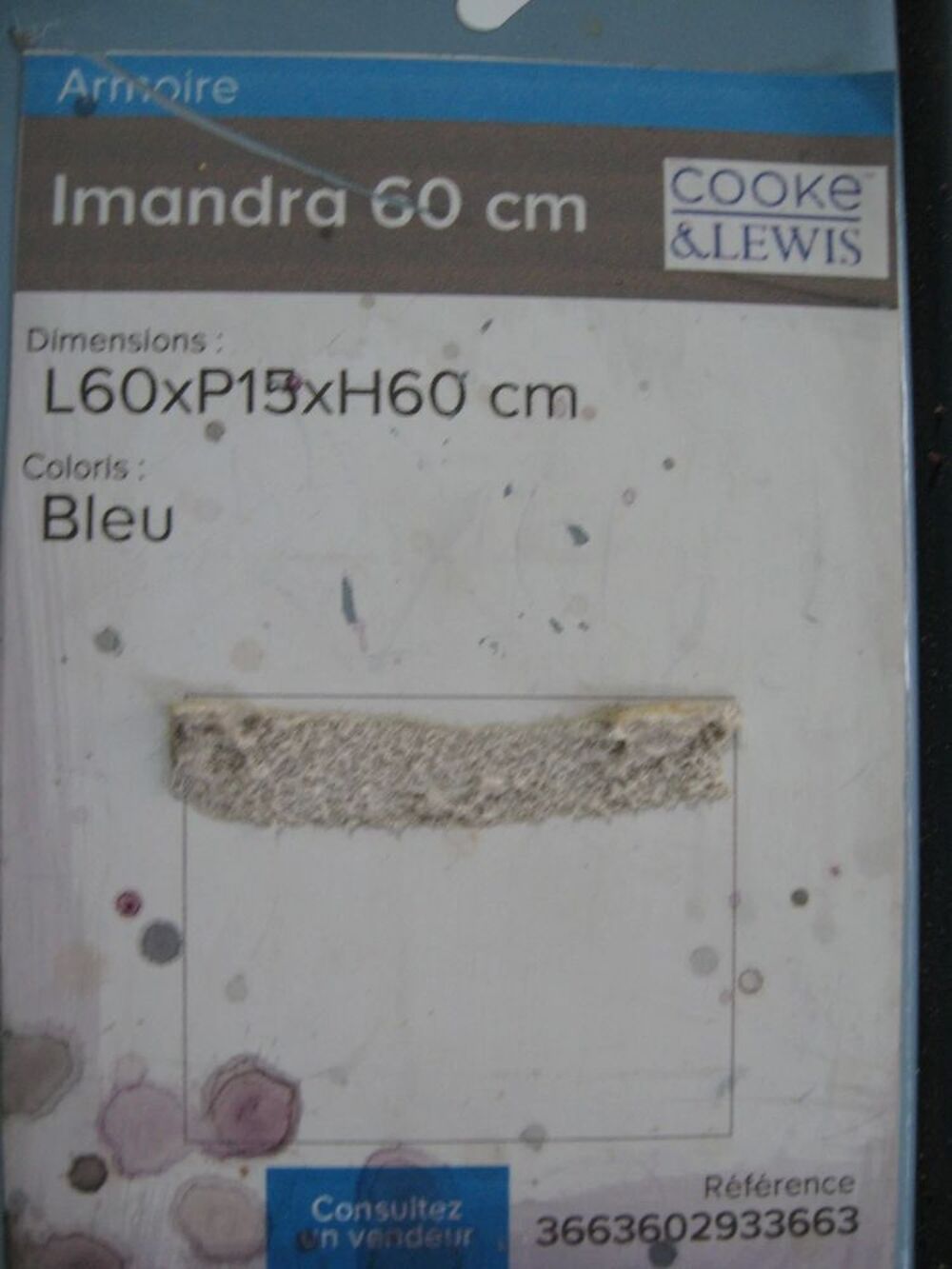 Armoire &agrave; pharmacie, ou de couloir. Couleur bleu. Neuve.1,2m Meubles