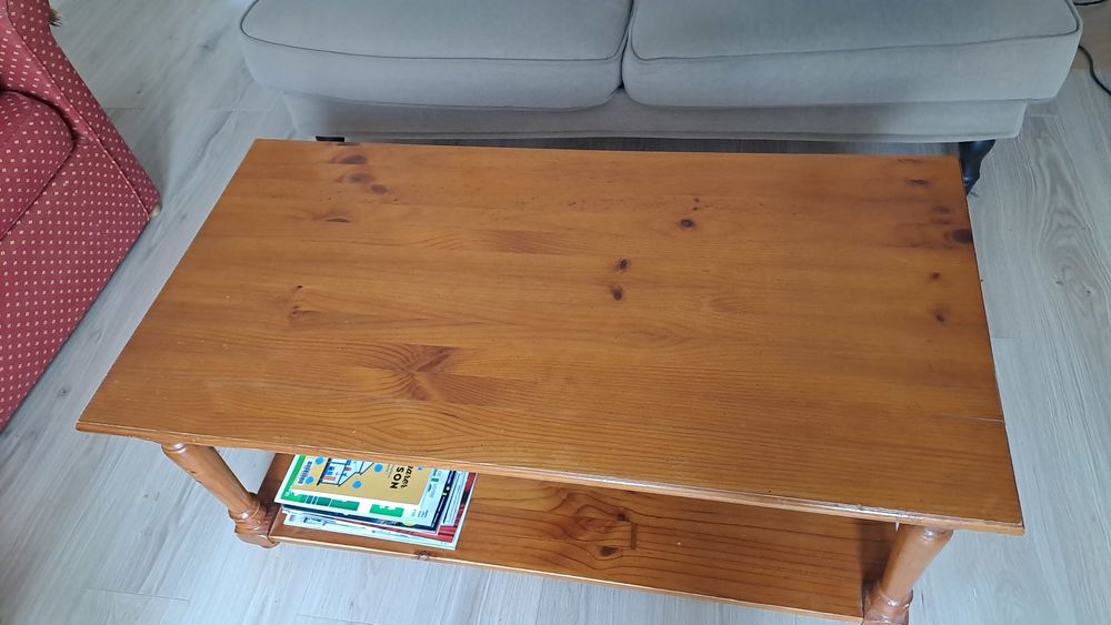 Table basse en bois 2 plateaux Meubles