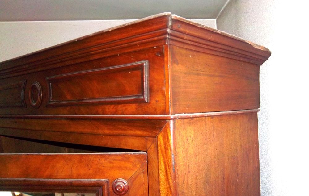 ARMOIRE ANCIENNE TYPE BONNETIERE LINGERE - PORTE AVEC MIROIR Meubles
