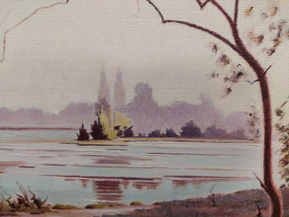 Tableau Tours La Loire Andr&eacute; Jacquet Peintre Tourangeau Décoration
