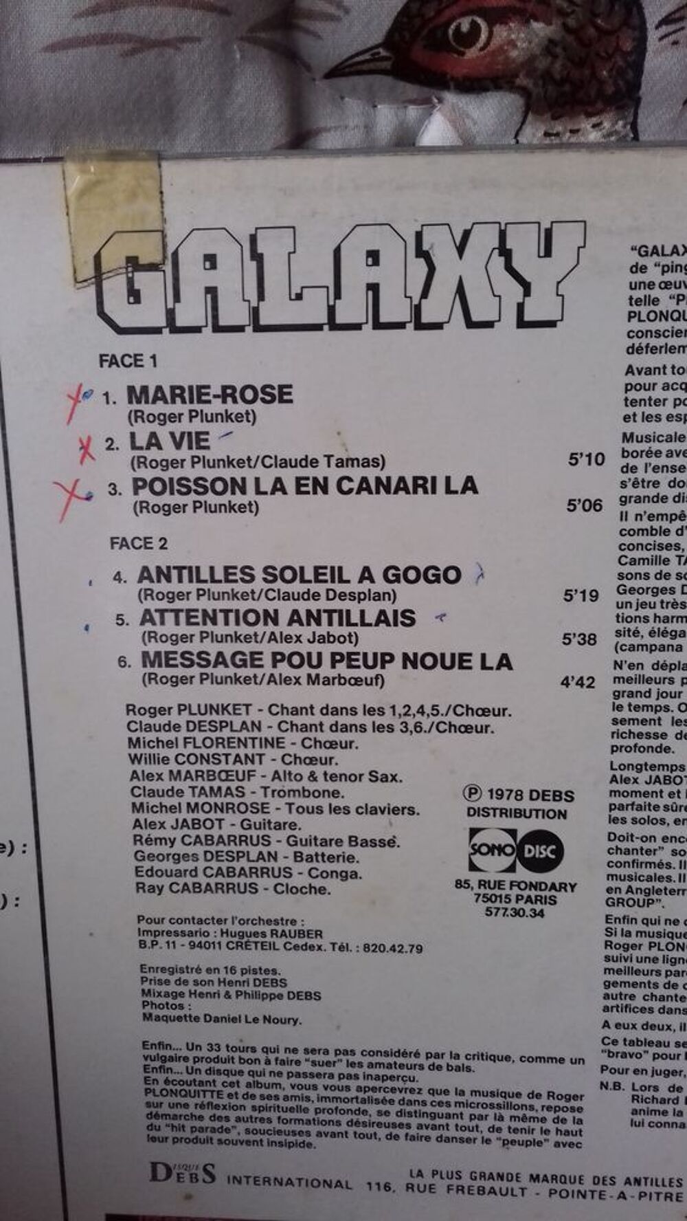 un album de musique tropicale CD et vinyles
