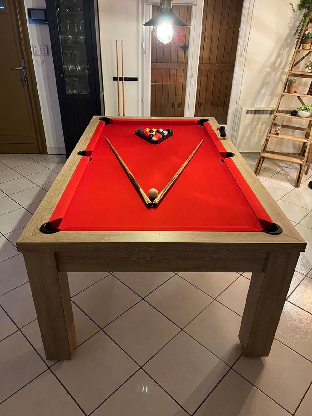 Table salle &agrave; manger convertible billard am&eacute;ricain Meubles