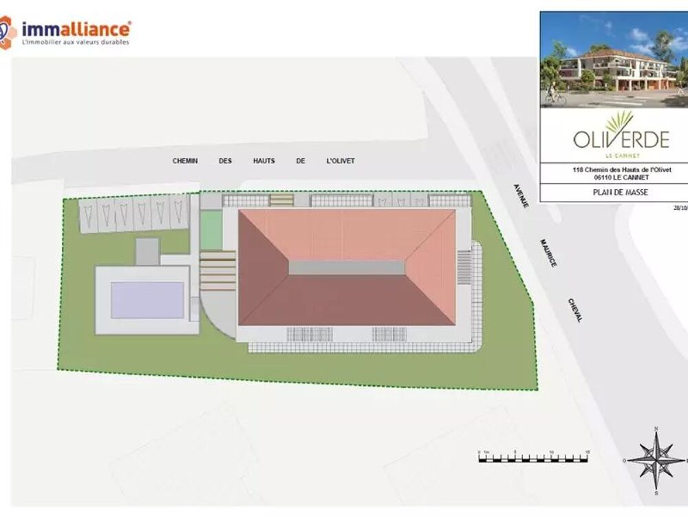 Vente Appartement Grand 3 pieces en DERNIER ETAGE  SUD Le cannet