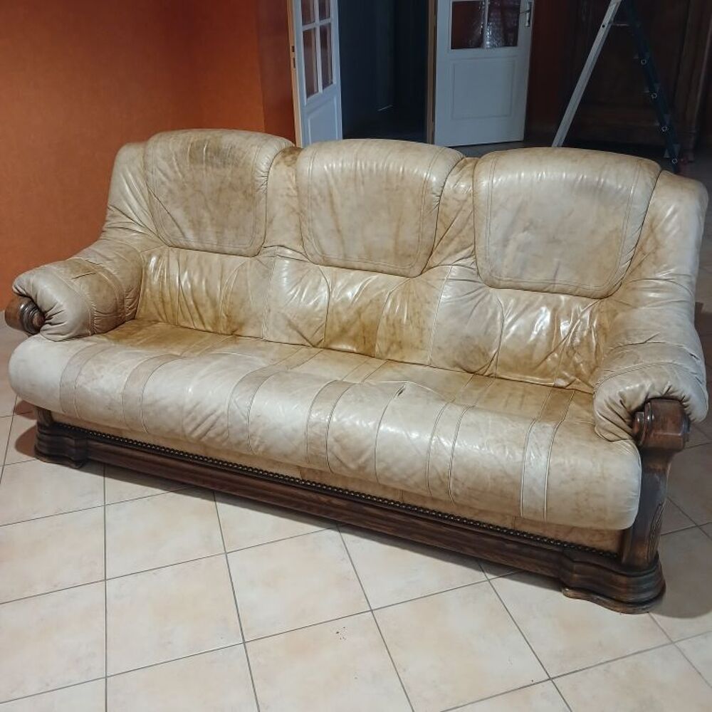 canap&eacute; cuir 3 places Meubles