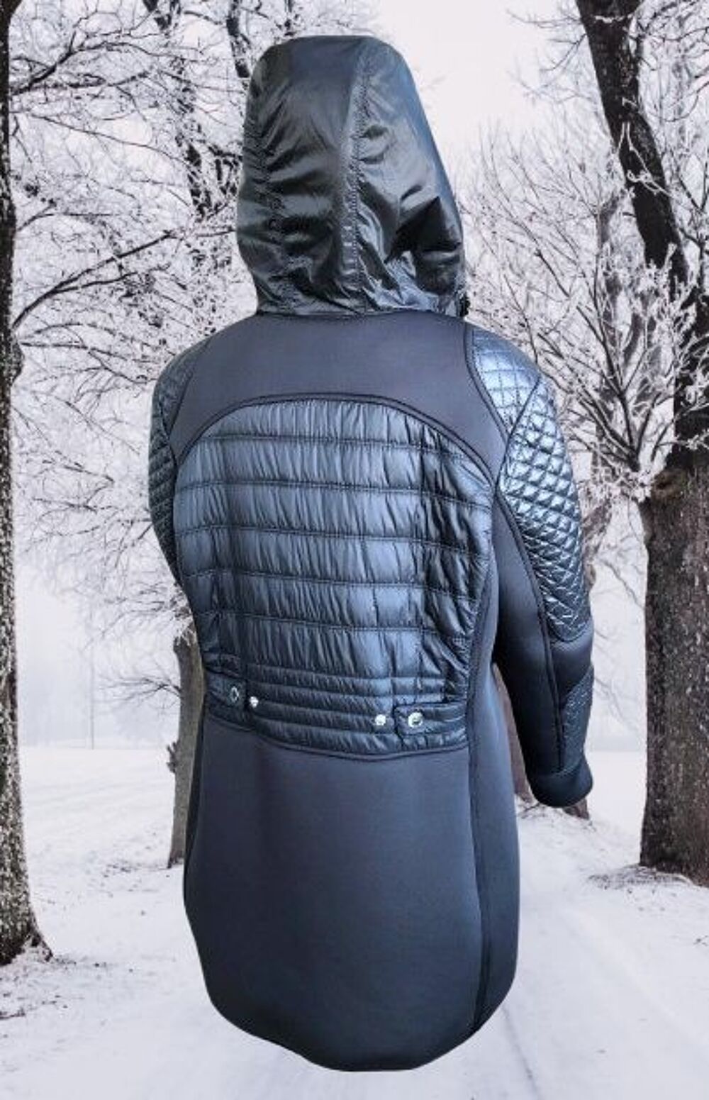 MICHAEL KORS - MANTEAU A CAPUCHE FEMME NOIR MATELASS&Eacute; Vtements