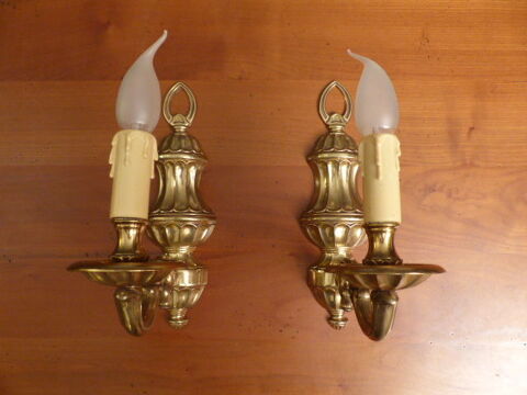 Lot de 2 appliques en v�ritable bronze dor� massif 35 Pescadoires (46)