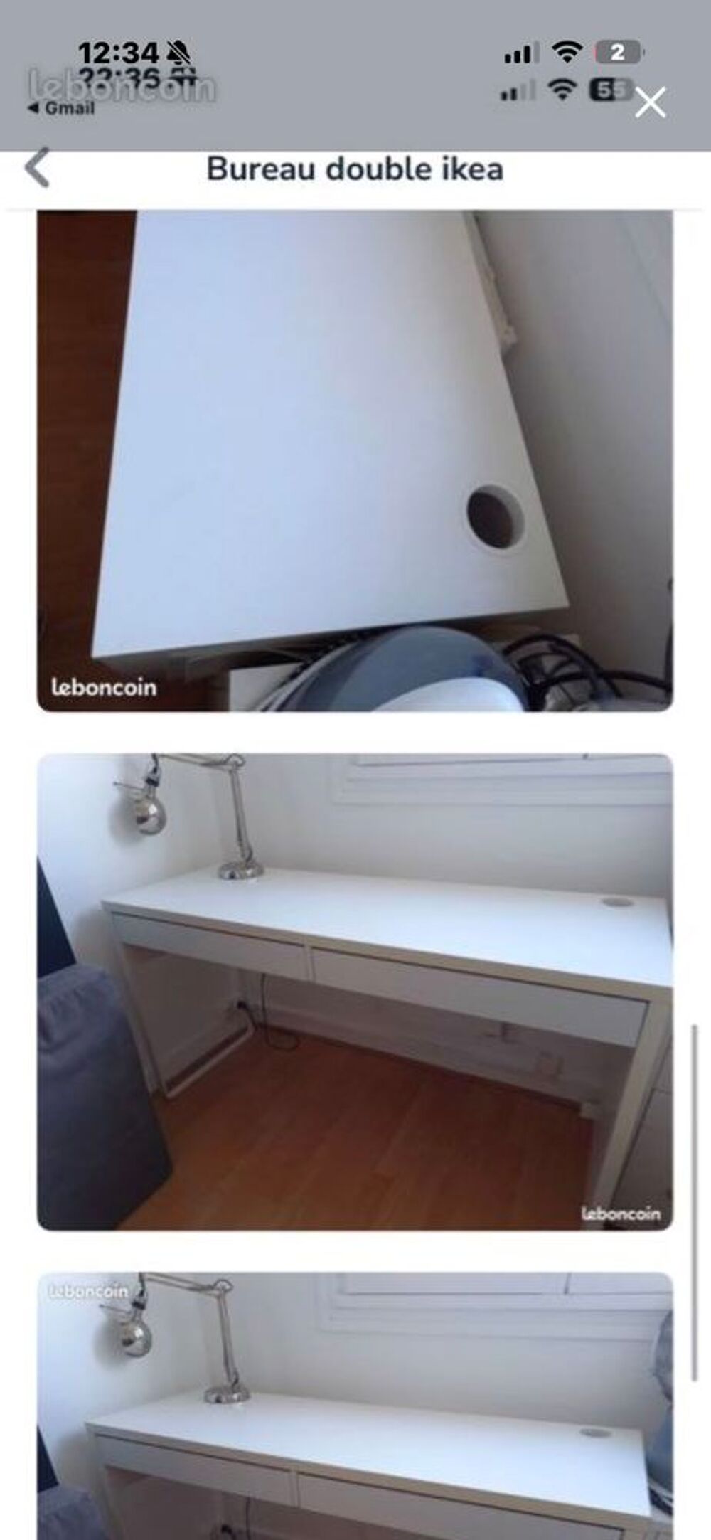 bureau double IKEA Meubles