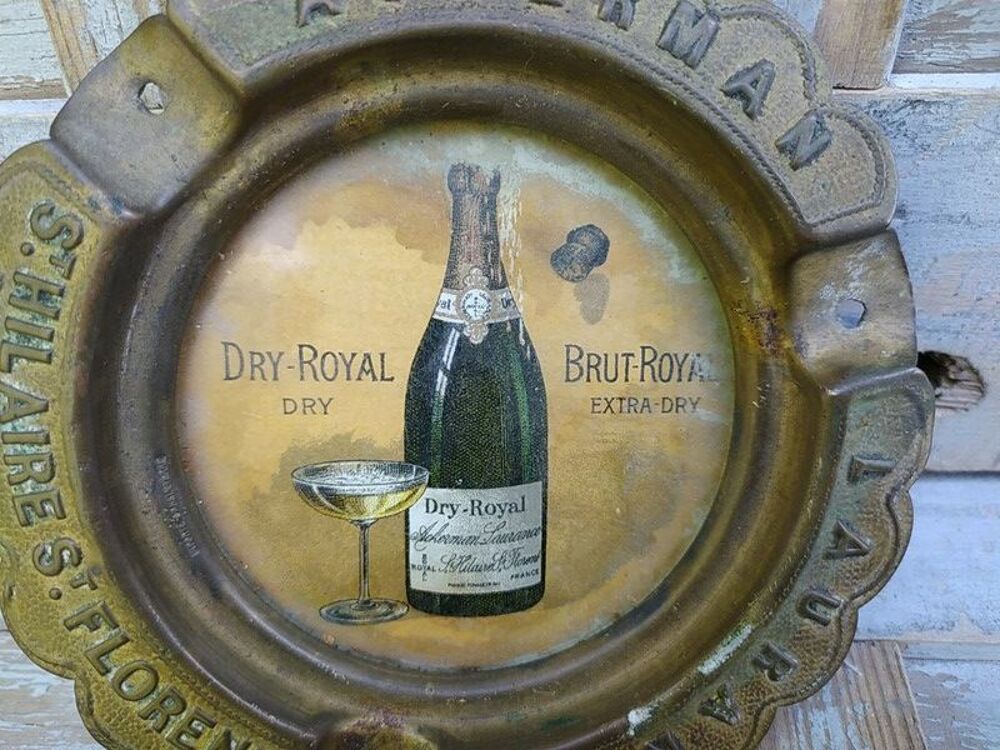 Cendrier Publicitaire Champagne Dry-Royal Ackerman Laurance 