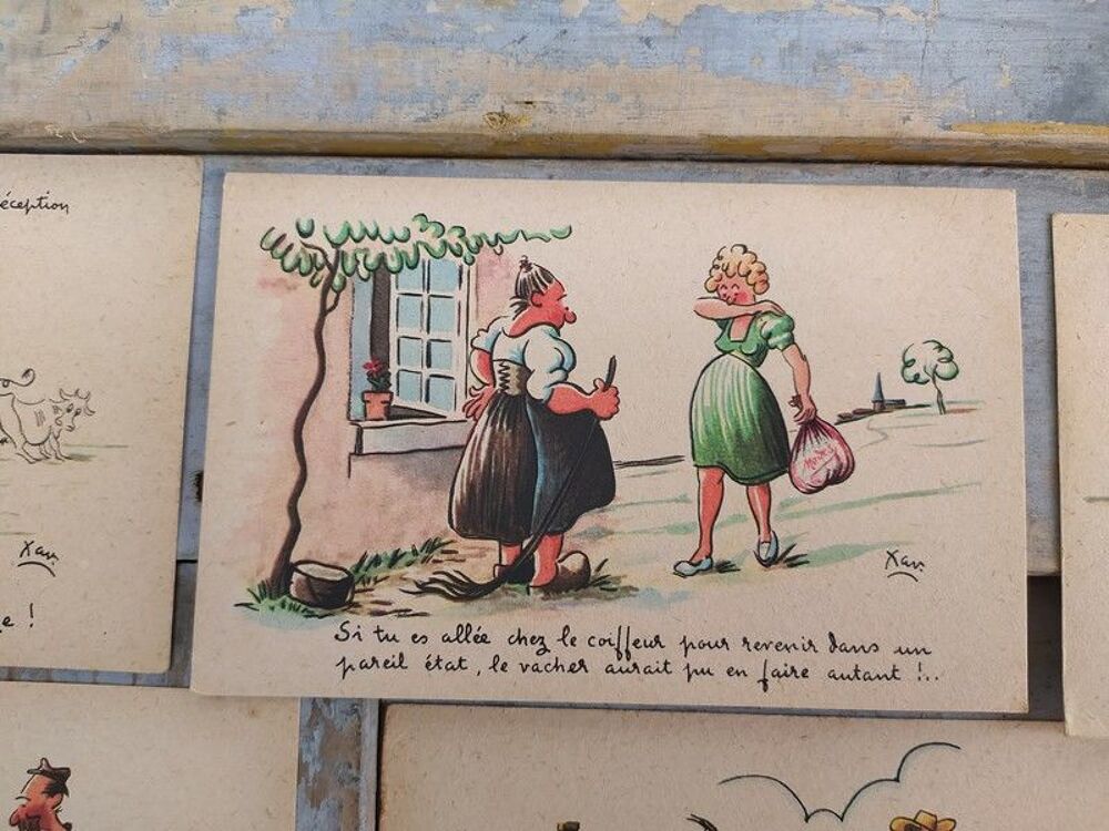 Lot 11 Cartes Postales Humoristiques Illustration XAV 
