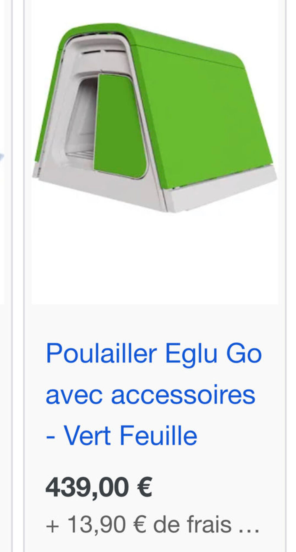 Poulailler 2/3 poules / clapier lapins
OMLET &Eacute;glu Go, Jardin