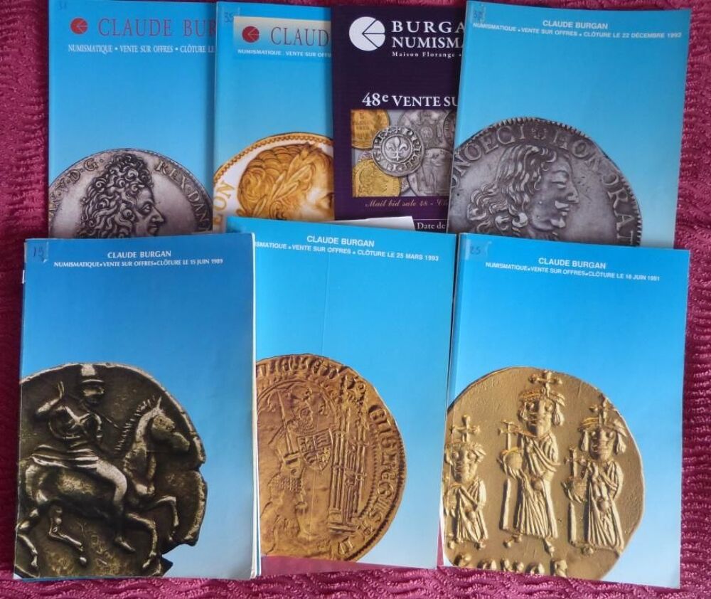  lot de cat numismatique albukerque , platt, burgan , etc 