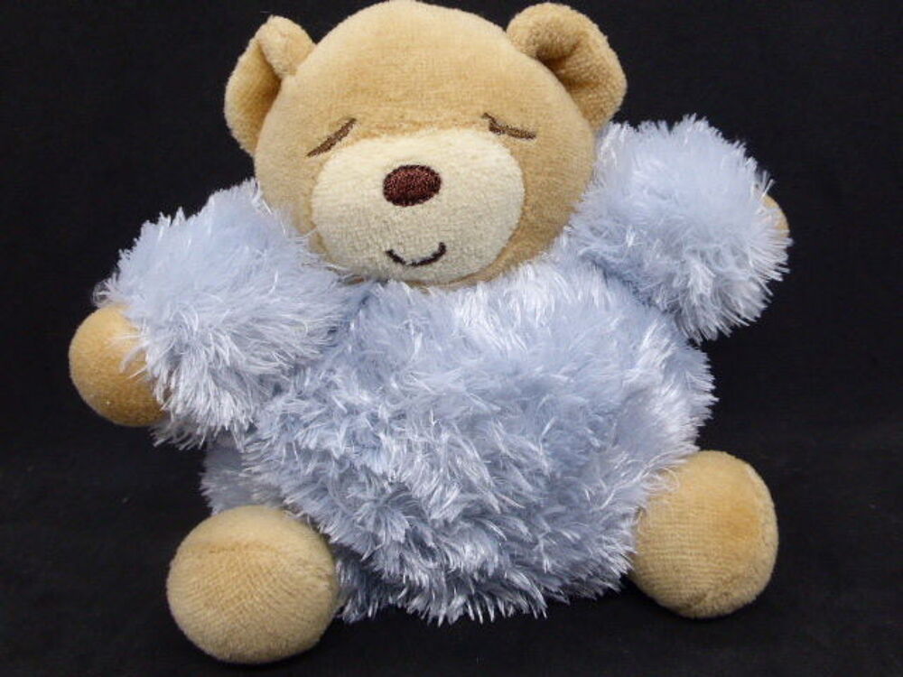 Kaloo mini ours endormi boule fur gris 11 cm Jeux / jouets