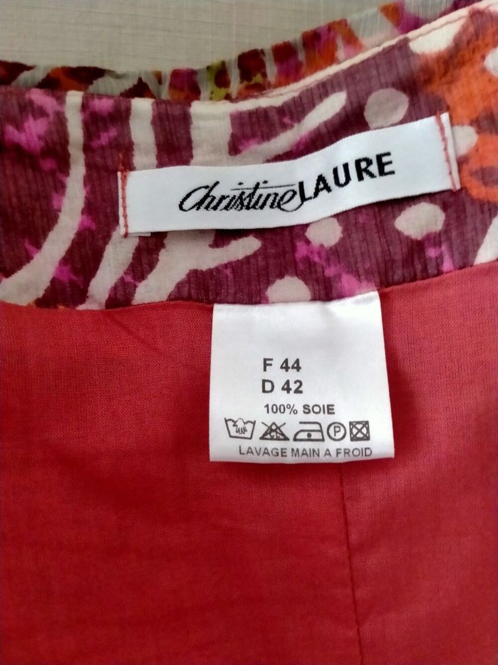 Ensemble 3 pi&egrave;ces en soie taille 44 Vtements