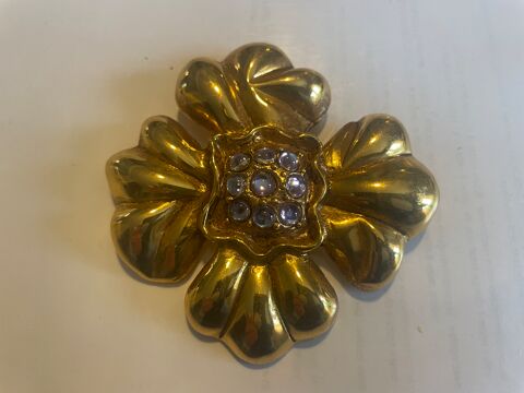 broche trfle dore avec strass rond crystal ANTIGONA 50 Vigneux-sur-Seine (91)