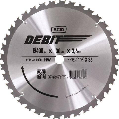 Lame scie circulaire type RBK ° 400 mm x 3.6mm 36 dents 30 Saint-Zacharie (83)