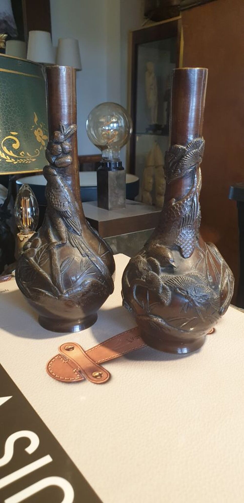 VASES BRONZE JAPONISANT Décoration