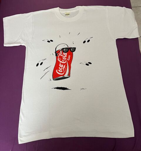 Tee-shirt publicitaire COCA COLA années1980 Meaux (77)