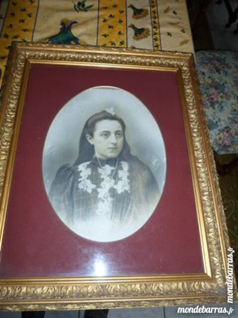 tableau ancien avec cadre moulure ancienne 80 Am�lie-les-Bains-Palalda (66)