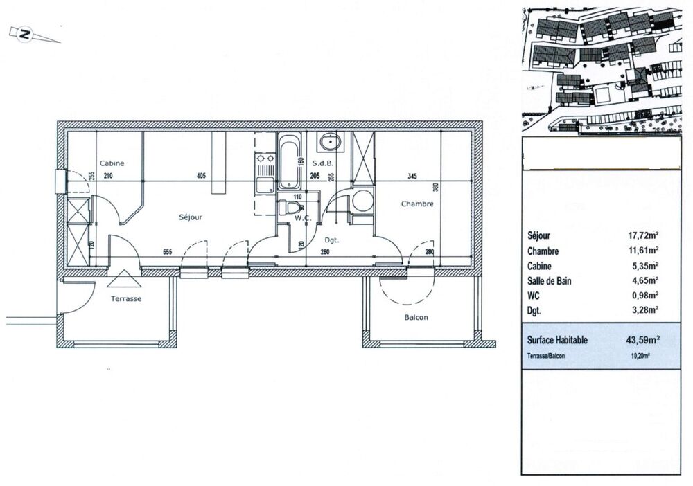Vente Appartement T2 Cabine 44m2 - Renta Brute 12-15 % - Cédé 63 000 € MEUBLE Avène