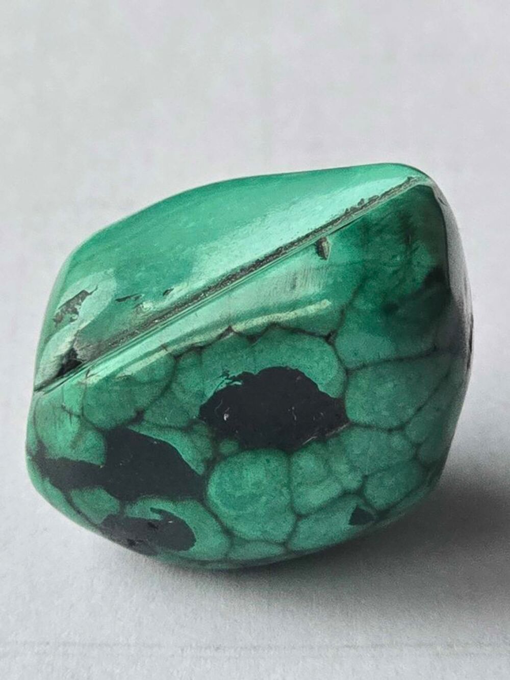 Malachite Polie du Katanga 18g-Pierre Naturelle Congo &amp; Lithoth&eacute;rapie 