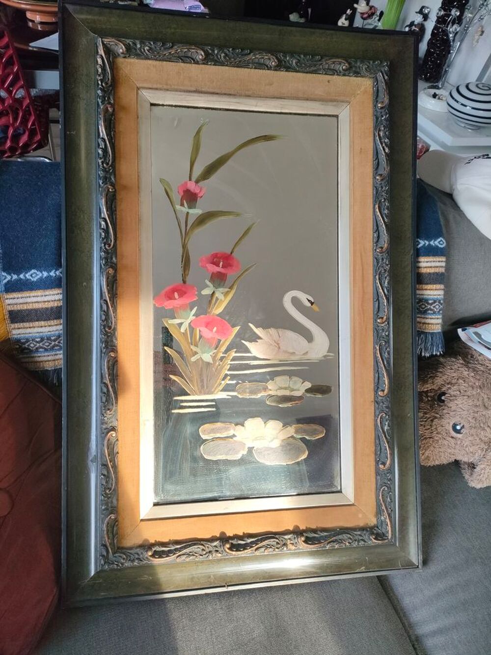 Tableau avec peinture sur verre. D�coration