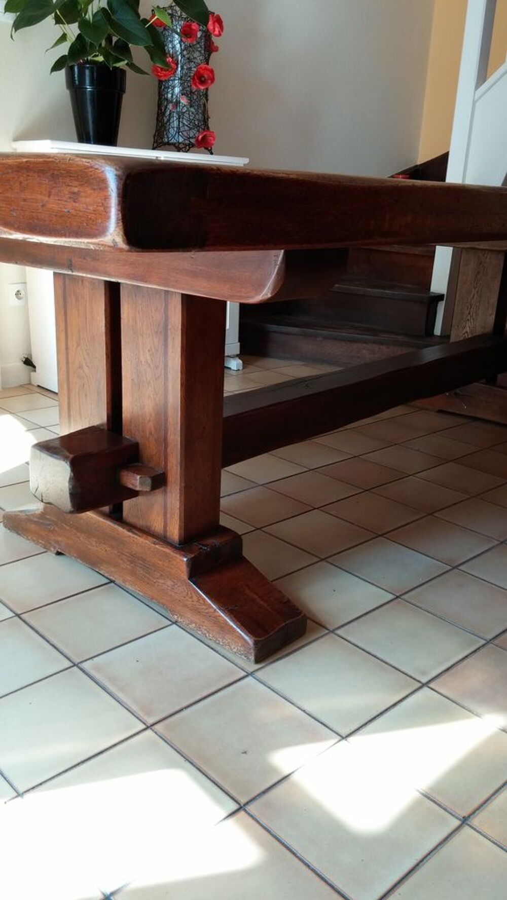 Table type monast&egrave;re, ch&ecirc;ne ,280&times;100 cm Meubles