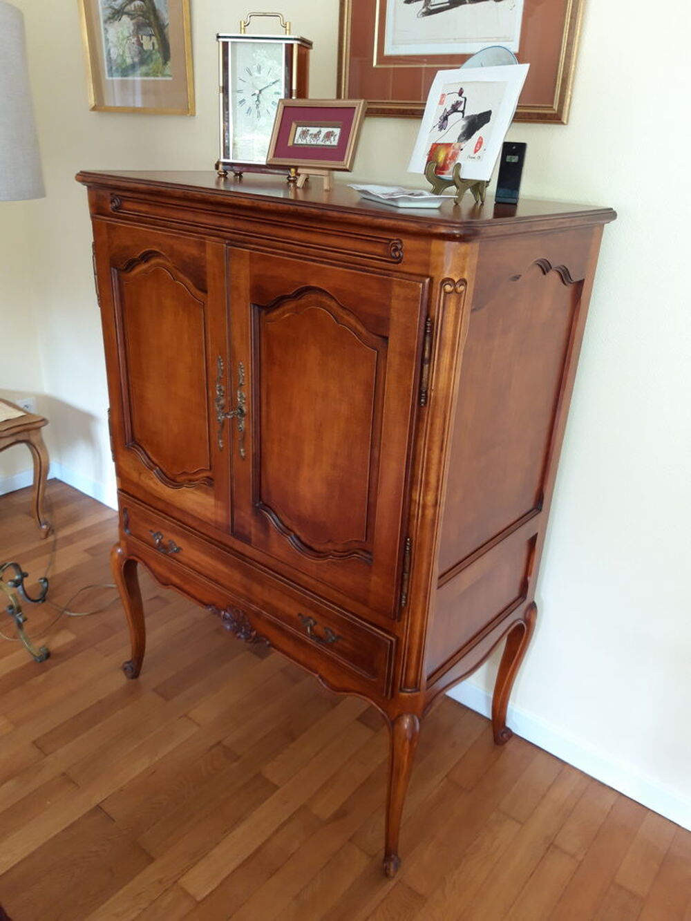 Vaisselier ou meuble t&eacute;l&eacute; en merisier demi antiquaire Meubles