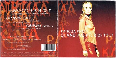 PATRICIA KAAS - CD 3 titres - QUAND J'AI PEUR DE TOUT - 1997 3 Tourcoing (59)