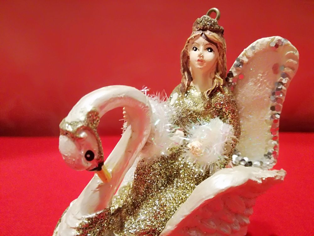 Cygne avec sa F&eacute;e Décoration