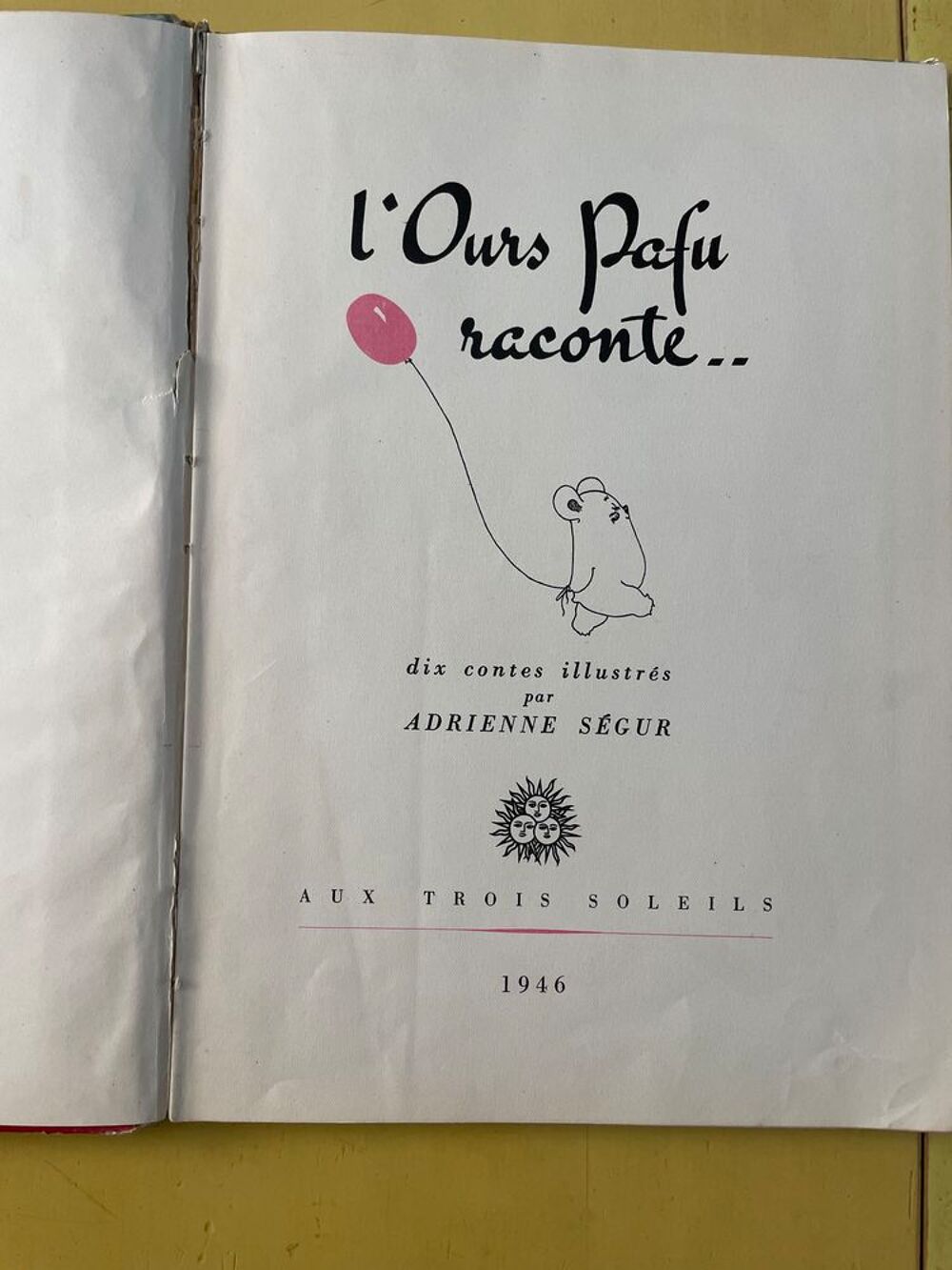 Livre ancien 1946 L'OURS PAFU RACONTE 10 histoires contes Livres et BD