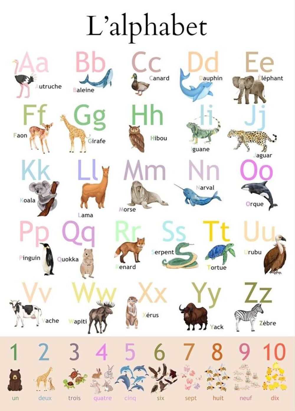 POSTER EDUCATIF ALPHABET ENFANT Jeux / jouets