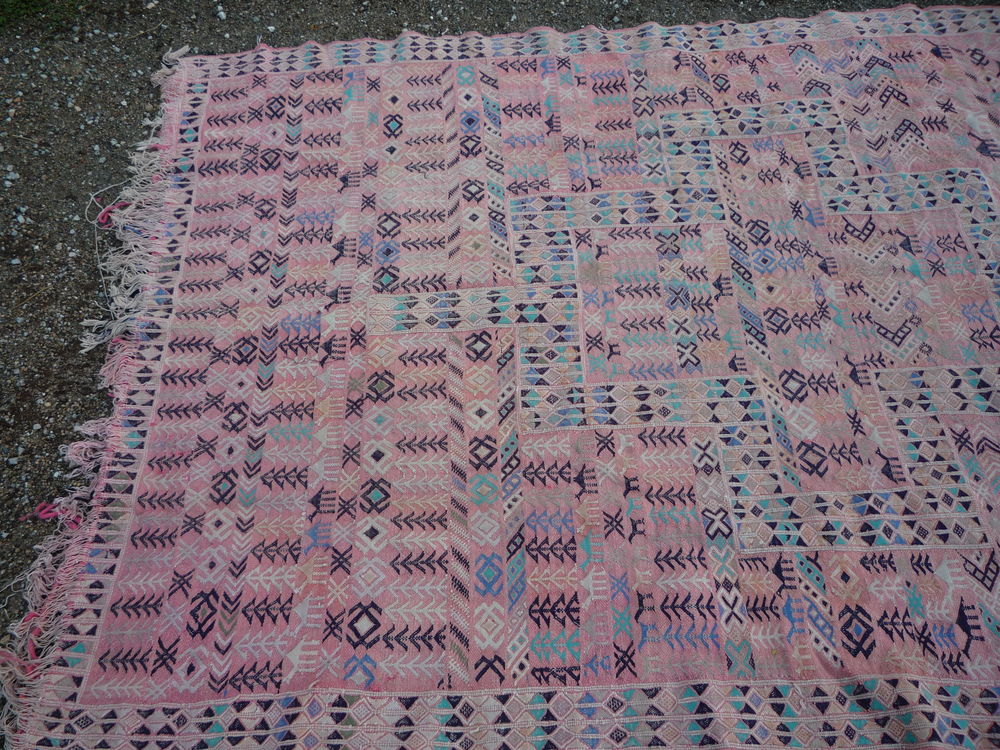 Tapis kilim ancien,Touareg/Mongolie/chameau Décoration