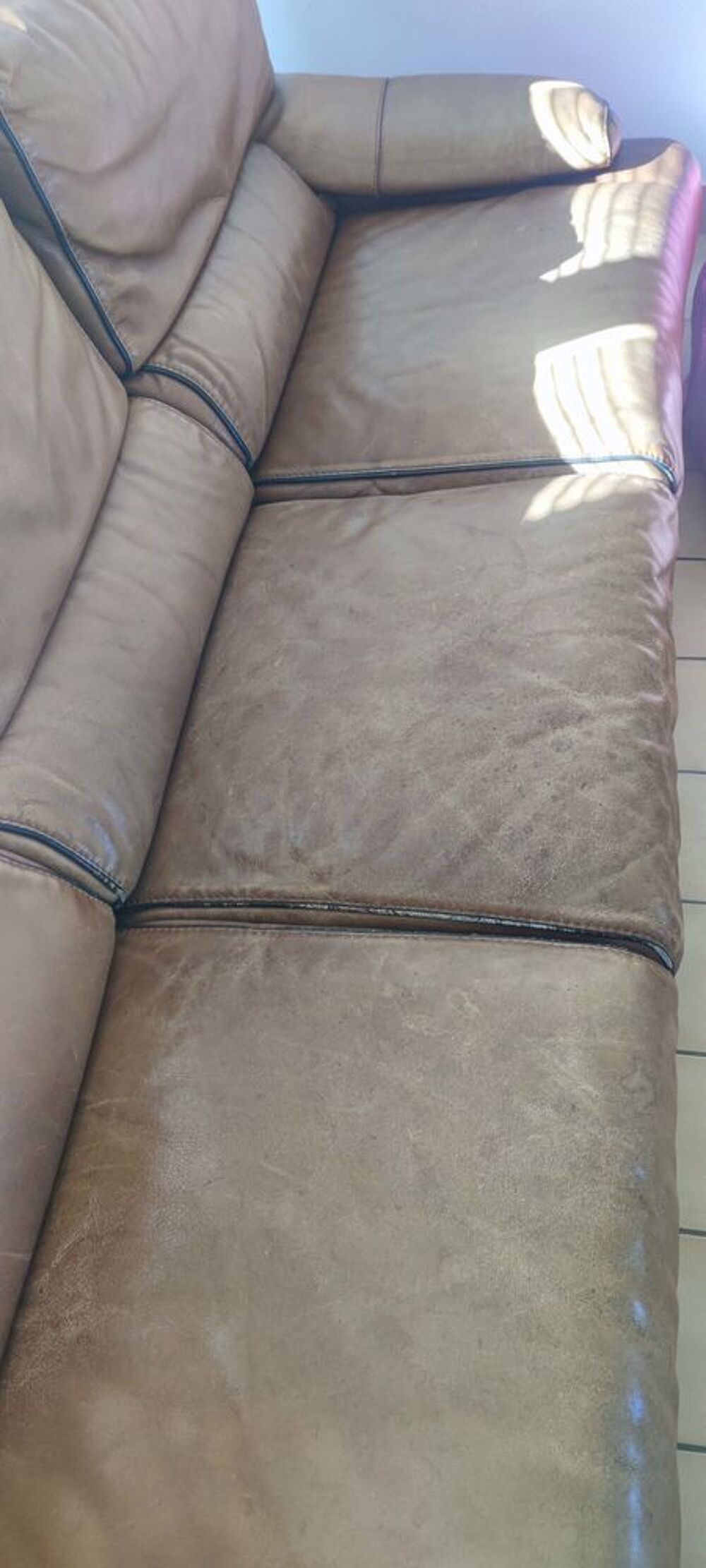 canape cuir 3 places Meubles