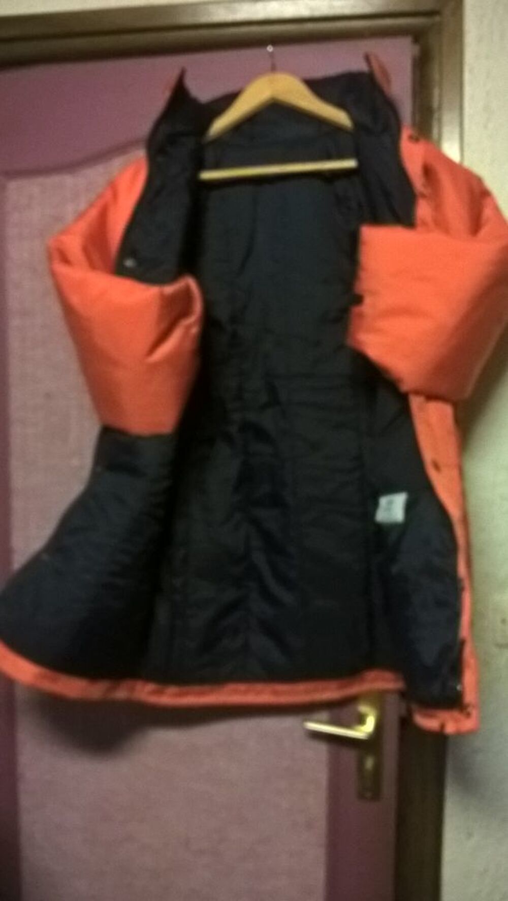 VESTE ORANGE Veste en nylon &eacute;pais doubl&eacute; Vtements