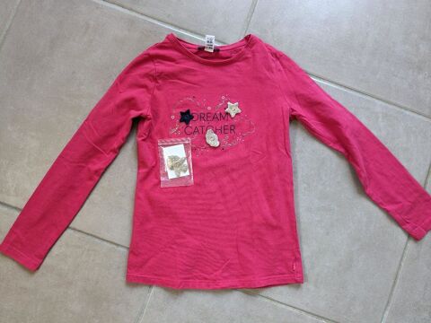 Tee shirt rose manches longues fille Okadi 8 ans avec motif 3 Aurillac (15)
