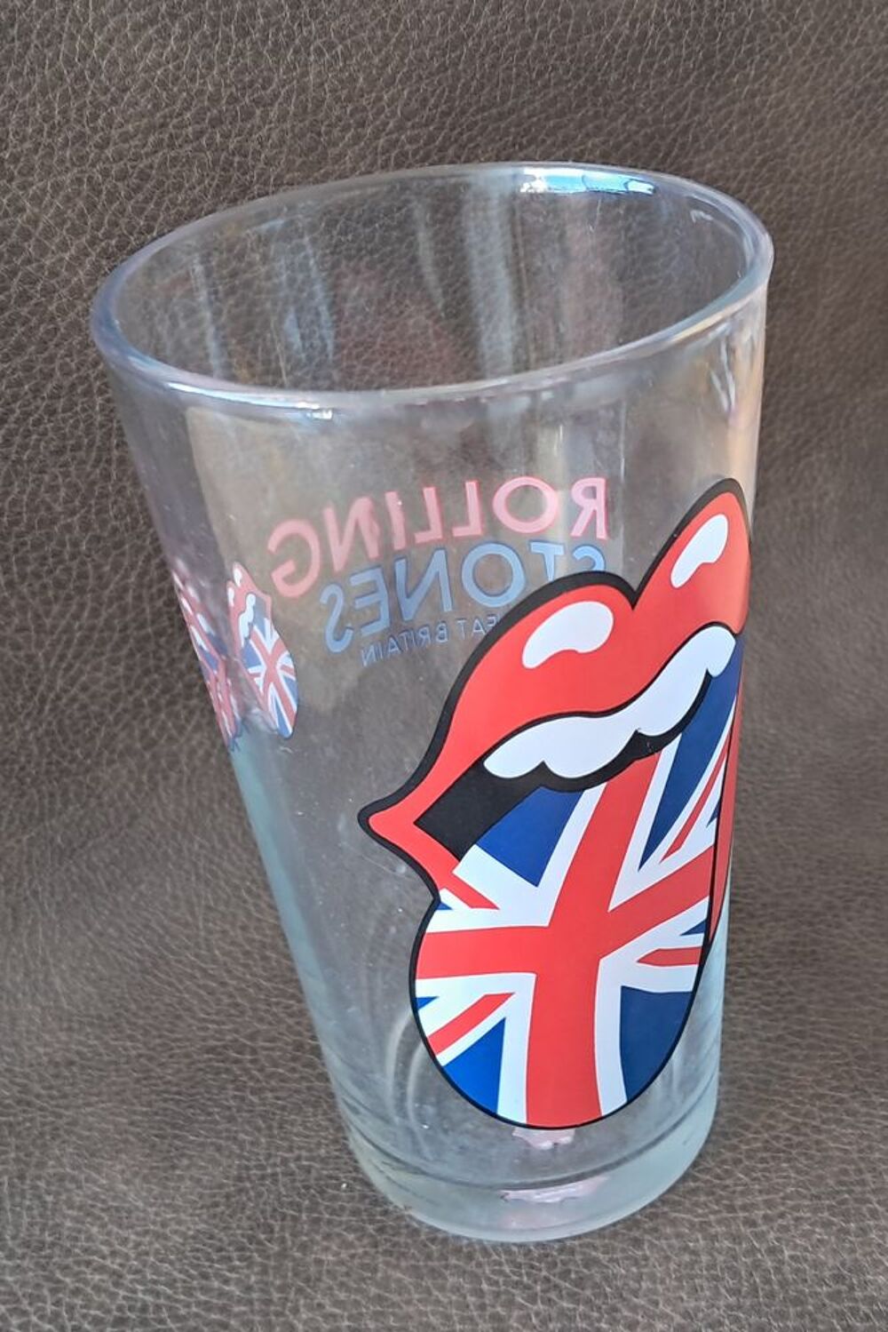 Lot de 2 verres Rolling Stones licks great britain collector 