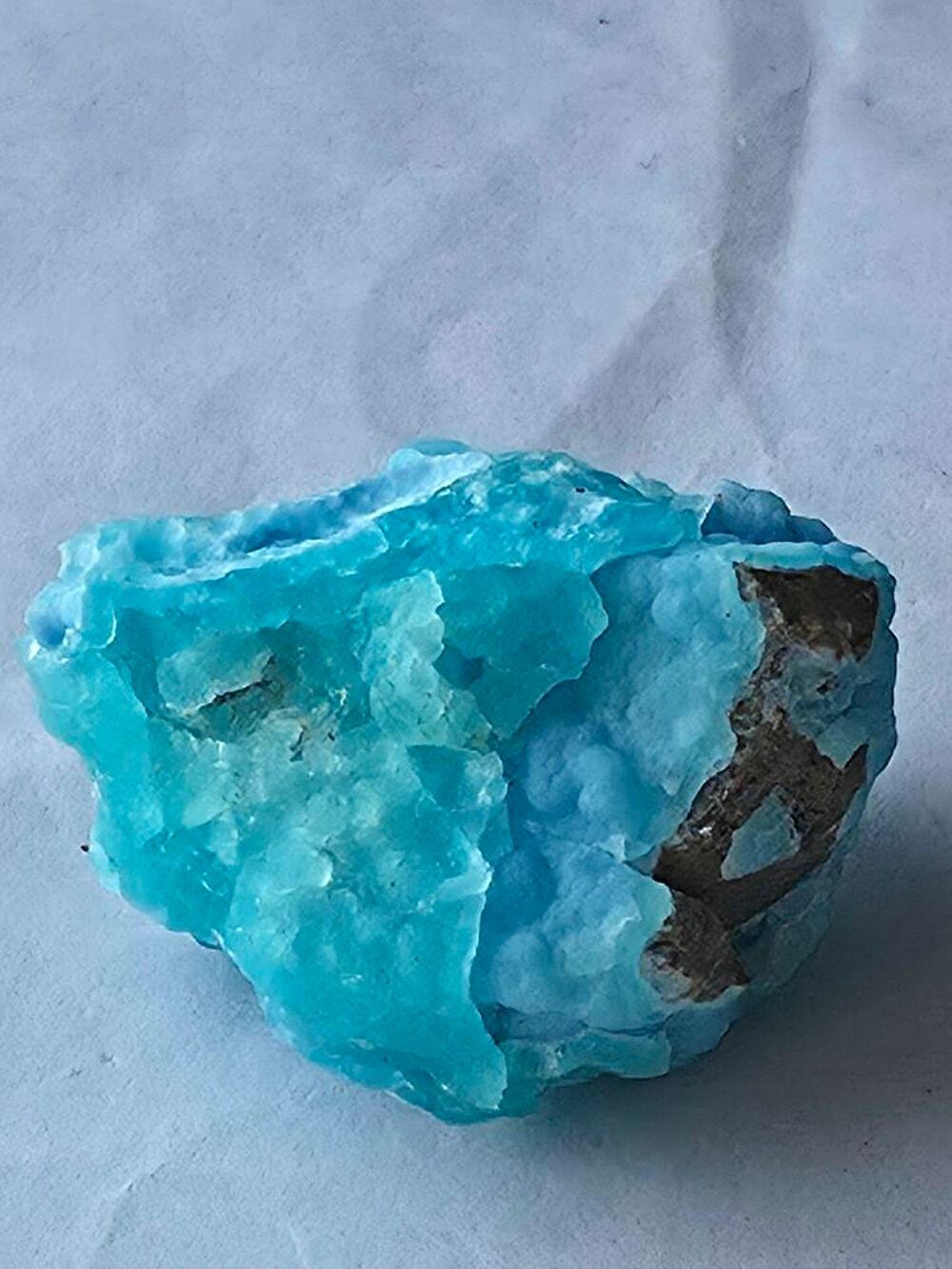 Min&eacute;ral Rare : H&eacute;mimorphite Bleu Turquoise du Katanga RDC 