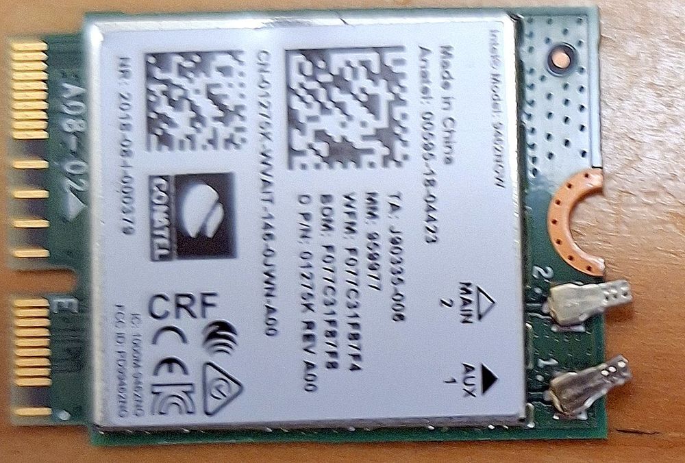 Carte Wi-Fi + Bluetooth Intel 9560NGW Matériel informatique