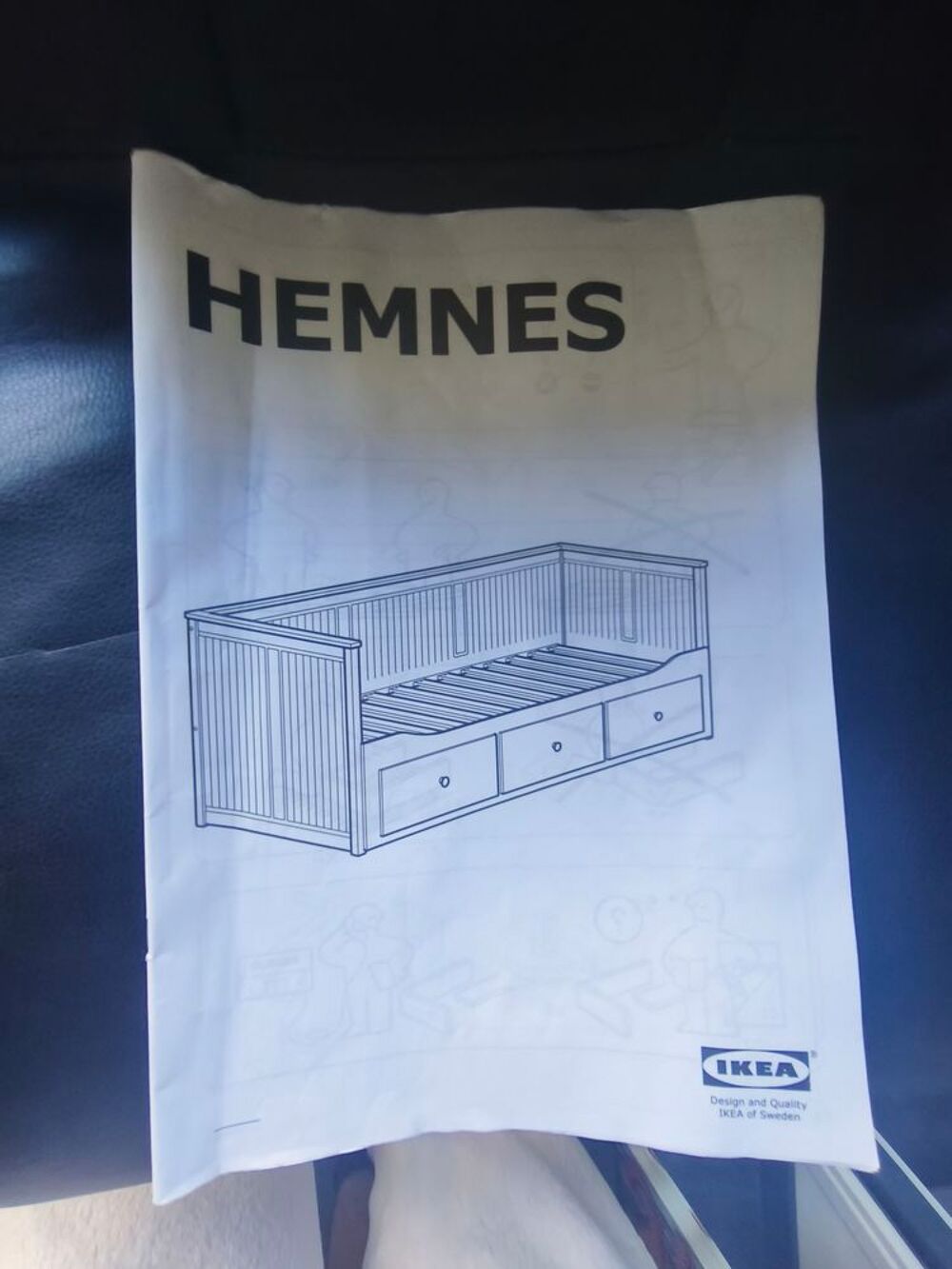 Lit banquette Hemnes 2 places (structure+2matelas ) Meubles